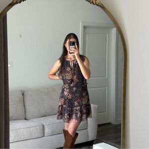 Madewell paisley mini dress large